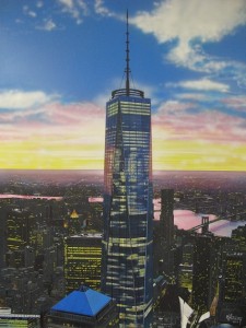 freedom tower one world trade fine art painting nyc CT Artist Marc Potocsky mjp studios 2 freedom tower one world trade fine art painting nyc by CT Artist Marc Potocsky mjp