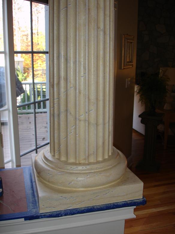 Faux Painted marble columns NY » MJP Studios