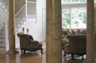 faux painted marble columns ny
