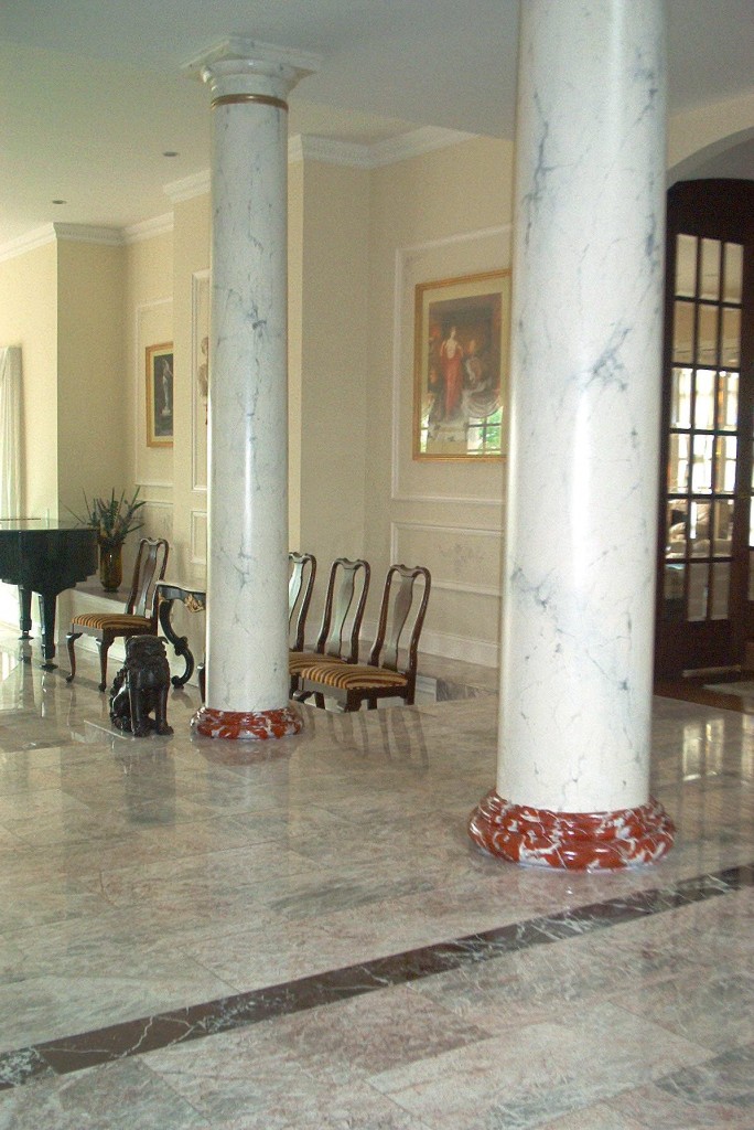 faux painted marble columns ny 3