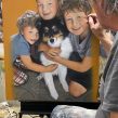 3 Brothers and their dog CT Portrait artist Marc Potocsky